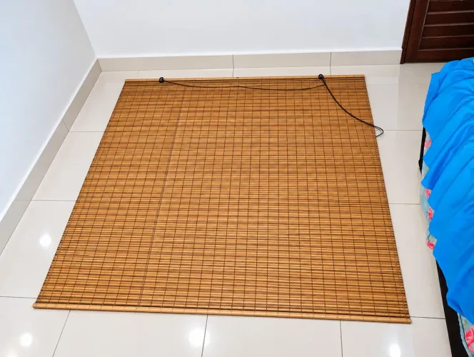 Persiana de Bambu Natural 1,50 x 1,60m - Linda e Conservada