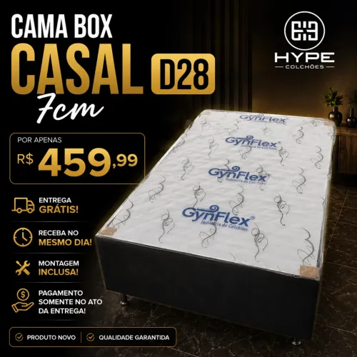 ? Cama Box Casal D28 7cm | Apenas R$ 459,99 | Entrega Grátis!