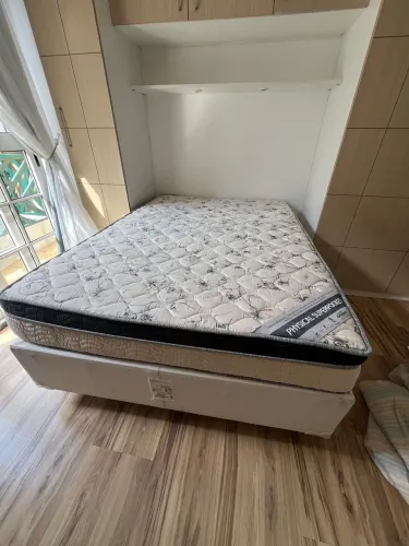 Cama box , colchão e box ortobom usado 