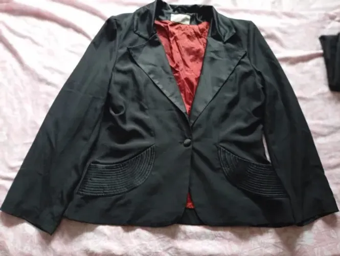 Blazer Cetim Preto