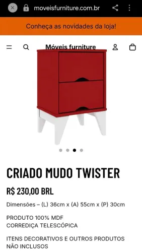 CRIADO MUDO TWISTER (mesa cabeceira)