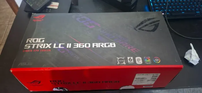 Water Cooler Asus Rog Strix LC II 360, ARGB, 360mm - Com defeito - Leia a Descrição