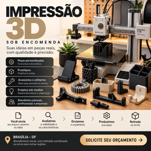 Impressão 3D Sob Encomenda | Peças Personalizadas