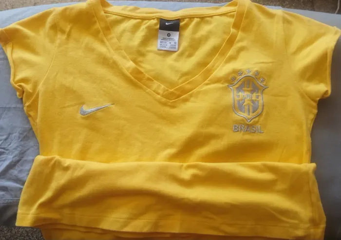 Camisa Seleção Brasil Nike Feminina Tam. M Amarela Frete Grátis