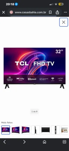 Tv TCL semi nova 32 polegadas