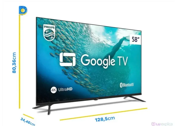 Tv Philips 58 polegadas 4K ambilight 1 Mês de uso