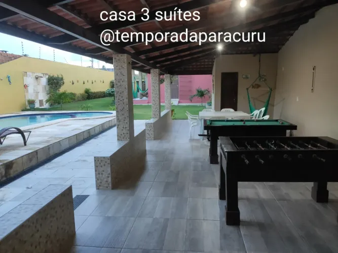 Cas por Temporada em Paracurua - 3 Suítes com Piscina
