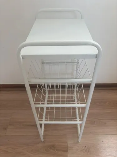 Mesa de canto de ferro, 3 andares