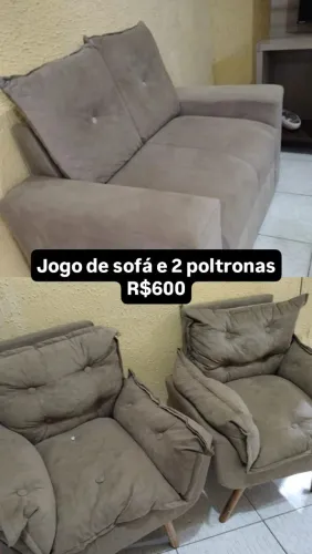 Sofa e duas poltronas