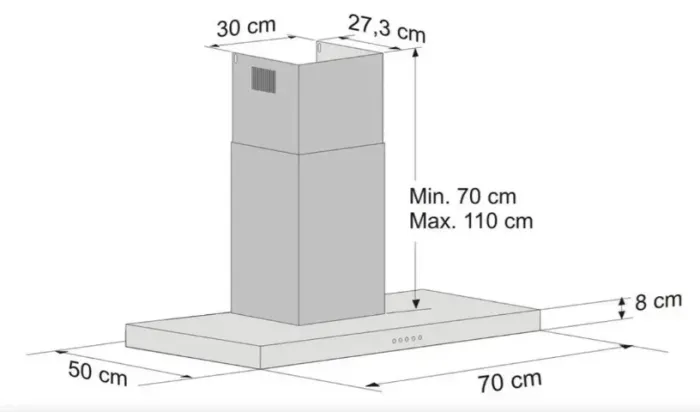 Coifa de Parede Fischer Tradition Line 70 cm Inox 220v