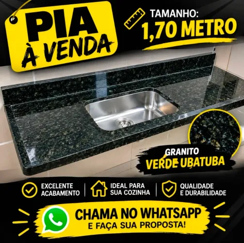Pia granito! 1.70m verde Ubatuba