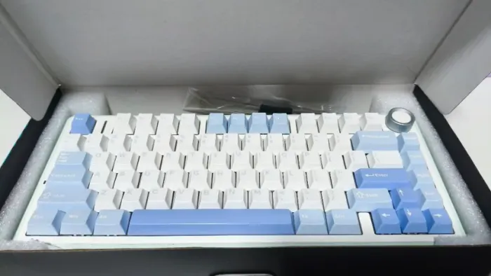 Teclado Mecânico Aula F75 Sea Salt Blue