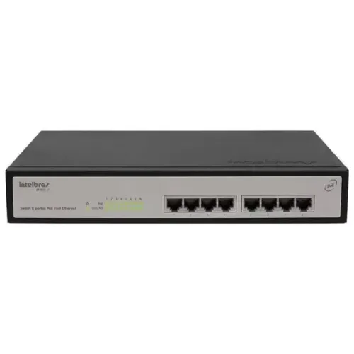 Switch 08 Portas Intelbrás SF802AF 10/100 MBPS Poe Ativo - GNA
