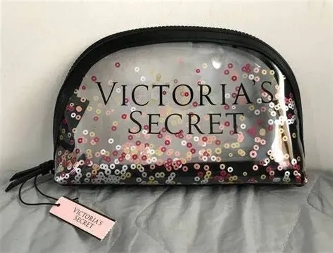Nécessaire Victoria's Secret - Transparente com Paetês 