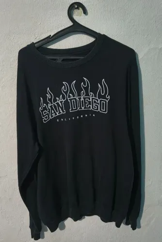 Moletom Shein San Diego Califórnia Tamanho G Cor Preto 