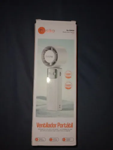 VENTILADOR PORTÁTIL BASIKE POTENTE BATERIA DURÁVEL