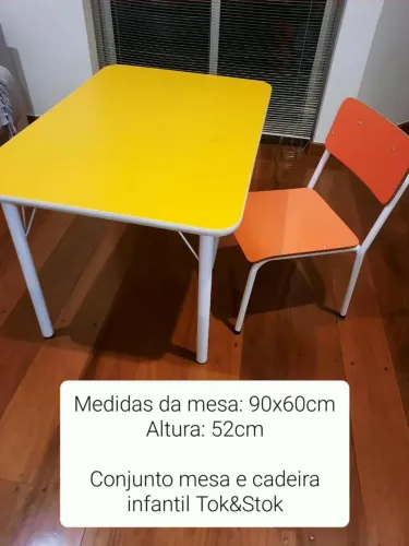 Mesa infantil + cadeira Tok & Stok usada