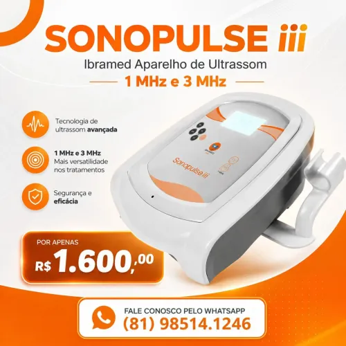 Sonopulse Iii 1 E 3 Mhz Ibramed Estetica Fisioterapia 
