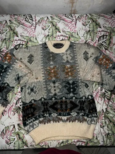 suéter de tricô vintage da marca Raffaelli Giardino Collezione