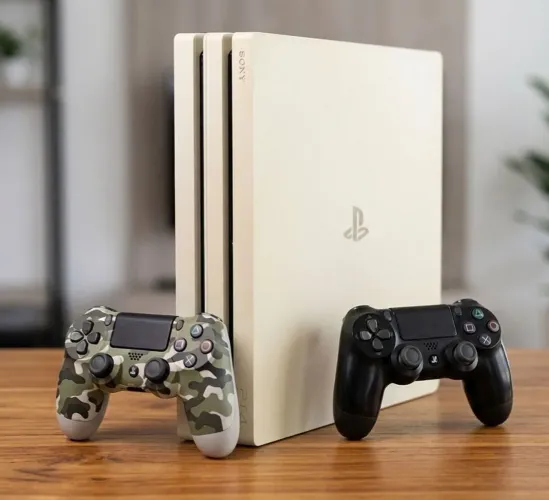 PlayStation 4 Pro 1TB (Versão GLACIAL) 2 Controles