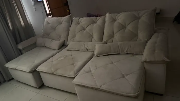Sofá 3 lugares retrátil 