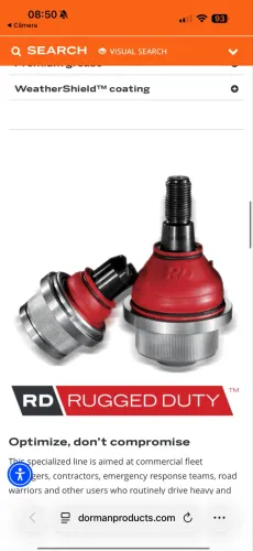 Par de Pivô de Suspensão Dorman B3134RD (Rugged Duty) - Jeep Wrangler/RAM