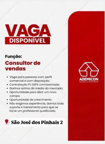 Contratando para vendedor