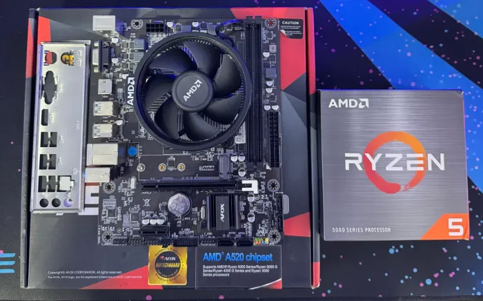 KIT UPGRADE AM4 RYZEN 5 5500 + A520 AFOX - R$849,00 PIX