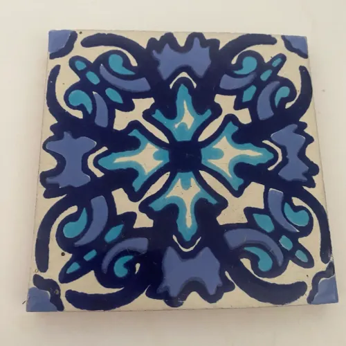 Conjunto com 8 azulejos de cerâmica talavera pintados à mão mexicanos