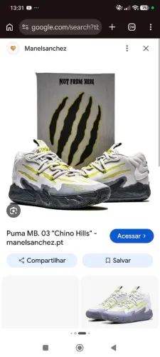 Puma basquete masculino lamelo MB 03. Tamanho 44