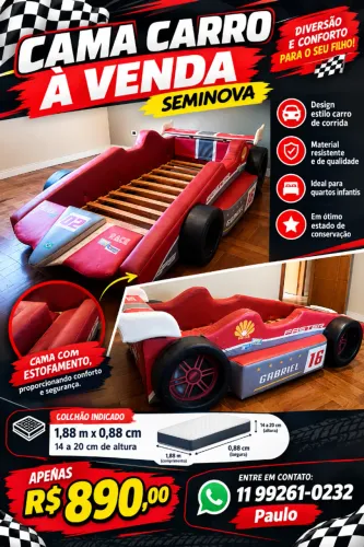 Cama carro original, semi nova 
