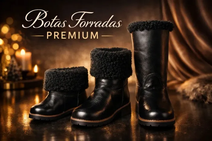 botas e coturnos para aquecer o frio no inverno,toda forrada até a palminha 