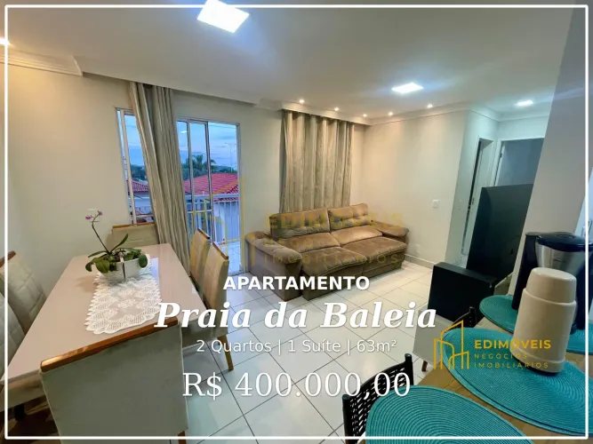 Oportunidade: apartamento com suíte e lazer completo na Praia da Baleia