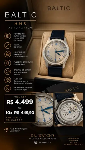 Relógio Baltic HMS 003 36mm full set