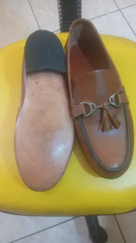 sapato mocasim tops calçado puro couro inclusive solado numero 40 sem uso