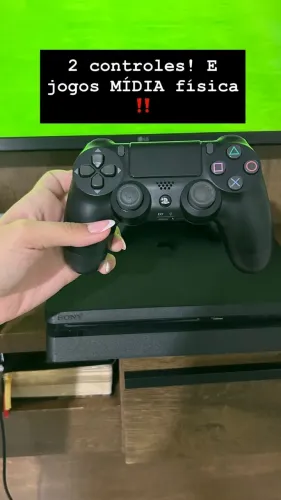 Ps4 slim dois controles único dono 