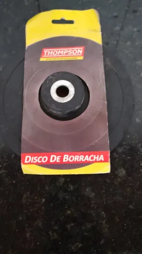 Disco de borracha flexível da marca Thompson indicado para lixadeiras politrizes ,