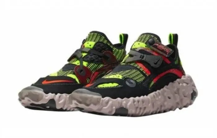 tênis nike ispa overreact flyknit crimson volt - 38br