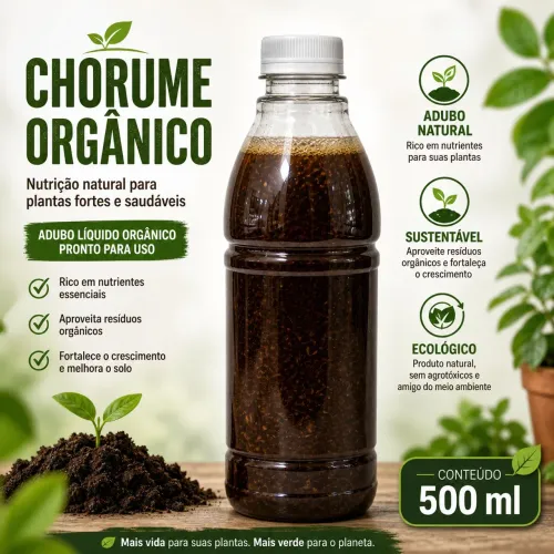 Chorume de minhoca - Fertilizante orgânico