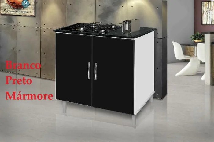 Balcao ideal Fire p/ cooktop 4 bocas - Frete gratis