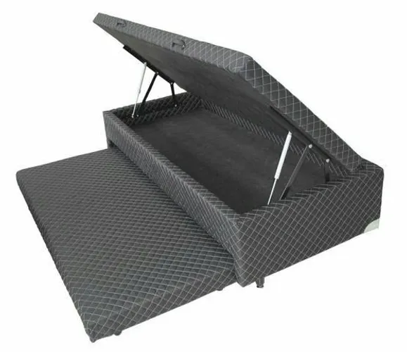 Cama solteiro com cama auxiliar e baú 6 parcelas R$ 134.00