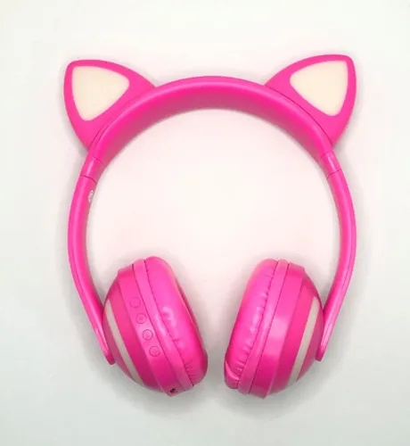 Fone de Ouvido Sem Fio Orelha De Gato Headphone Bluetooth com Led XLS Novo na Caixa