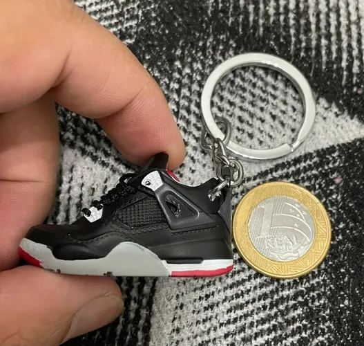 Chaveiro 3d Sneaker Air Jordan 4 Bred