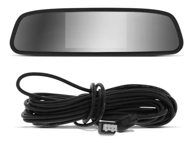 Retrovisor Monitor 4.3 + Camera Ré Borboleta Colorida Corola