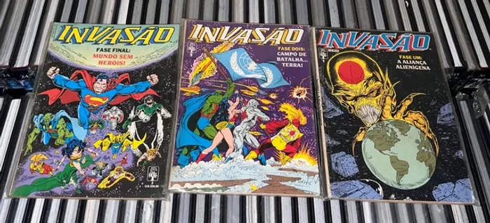 Invasão DC de 1990 editora abril completa em 3 edições