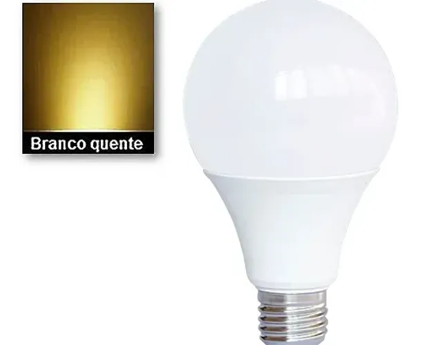 Lampada Led 9w Bulbo Bivolt -  Branco Quente 3000k