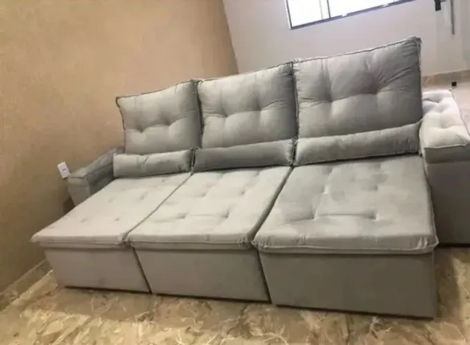 Sofá retrátil reclinável 3 módulos (pronto entrega )