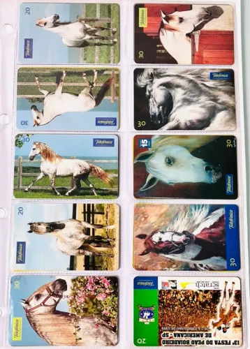 Kit Com 20 Cartões Telefônicos de Cavalos