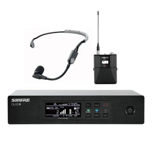 Microfone Sem Fio Shure QLXD14 / SM35 Headset Shure Profissional 