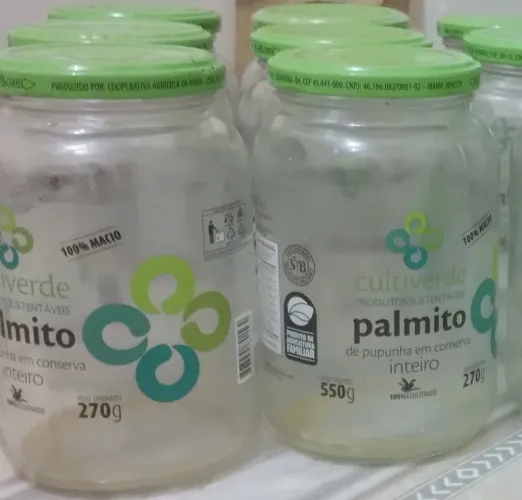 Vendo vidro de palmito e de geleia